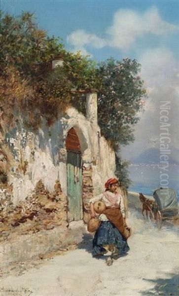 Capri Oil Painting by Bernardo Hay