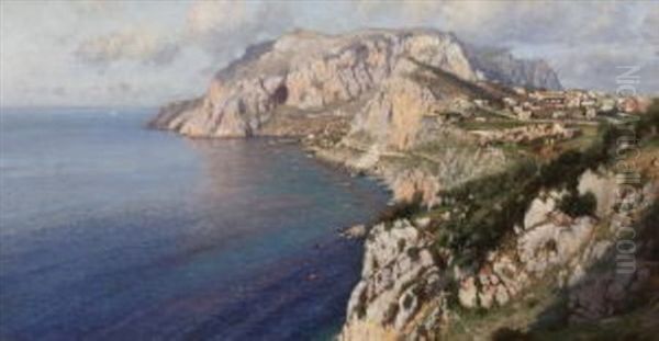 Capri Oil Painting by Bernardo Hay