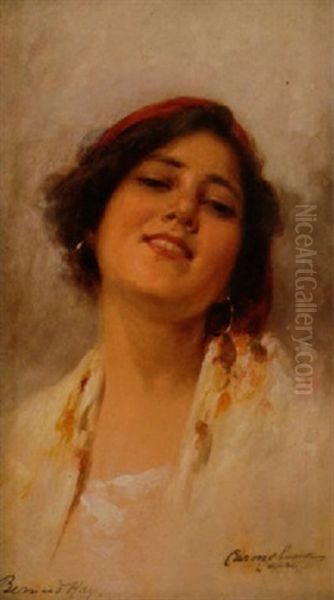 Italian Beauty Oil Painting by Bernardo Hay