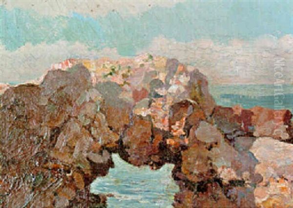 Pescatore A Capri Oil Painting by Bernardo Hay