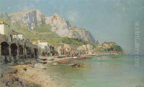 A View Of Capri Oil Painting by Bernardo Hay