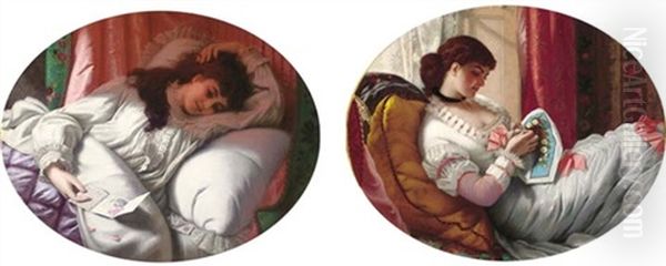 Love's Young Dream (+ A Labour Of Love; 2 Works) Oil Painting by William M. Hay