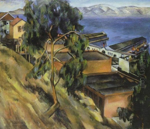 Telegraph Hill Oil Painting by Miki McCrossen Hayakawa