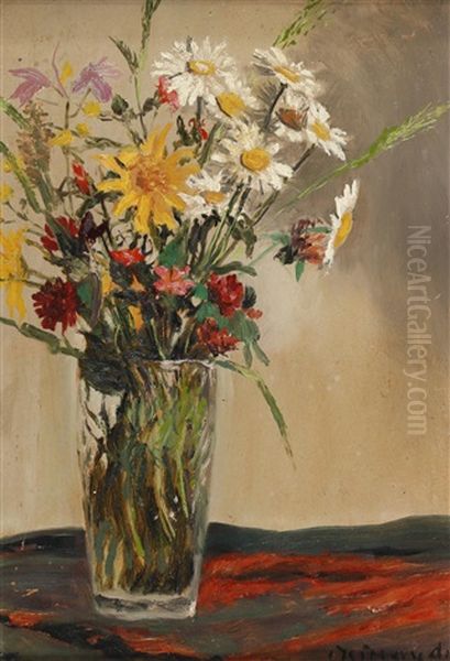 Wiesenblumenstrauss Oil Painting by Karl Hayd