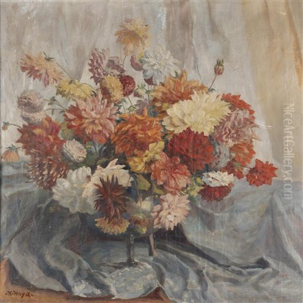 Blumenstraus Oil Painting by Karl Hayd