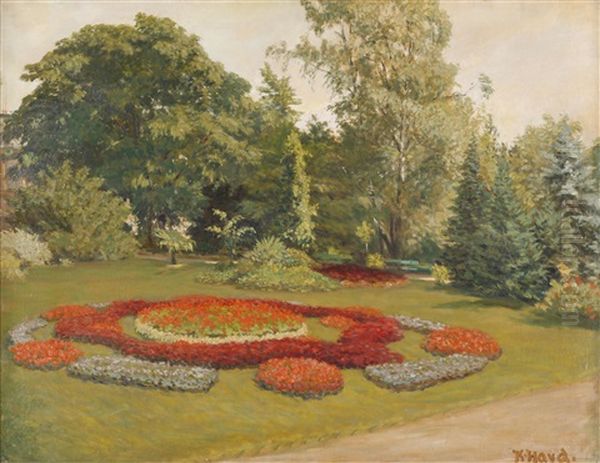 Linzer Volksgarten Oil Painting by Karl Hayd