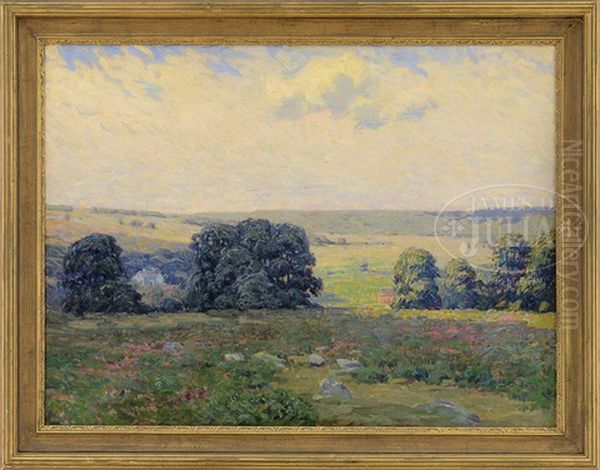 Panoramic Summer Landscape Oil Painting by Charles Henry Hayden