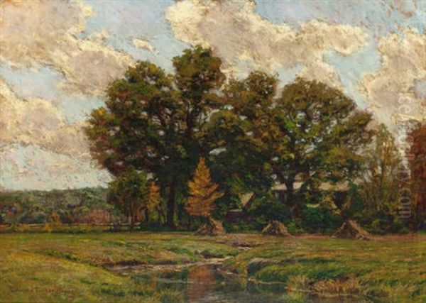 Autumn Landscape Oil Painting by Edward Parker Hayden