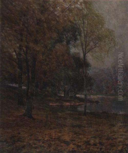 Autumn Oil Painting by Edward Parker Hayden