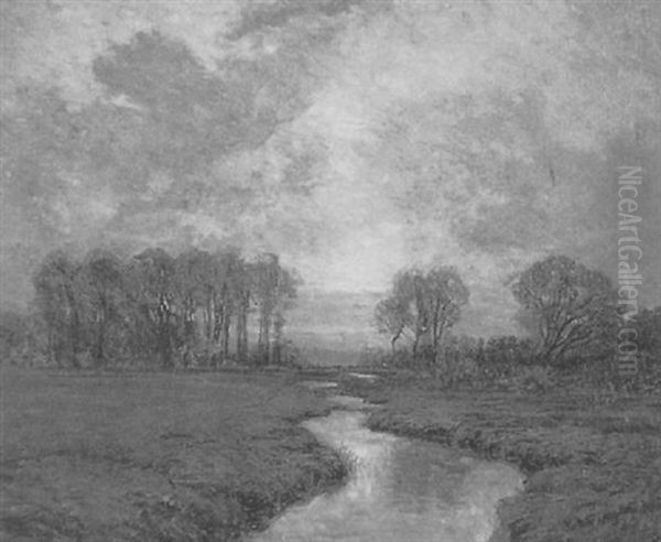 A View Of The Marsh Oil Painting by Edward Parker Hayden