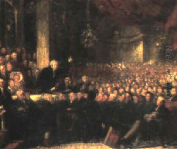 The Convention Of The Anti-slavery Society... Oil Painting by Benjamin Robert Haydon