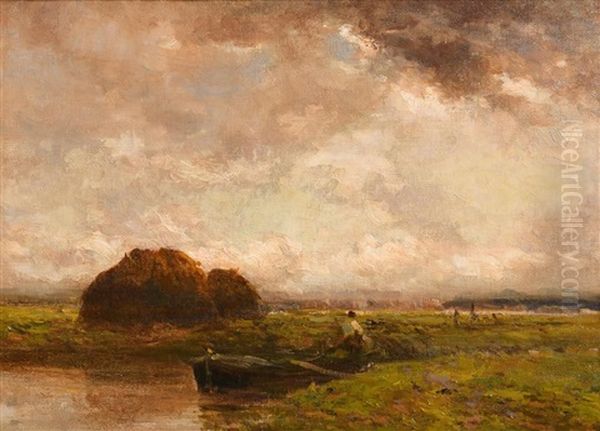 Near Dordrecht Oil Painting by Claude Hayes