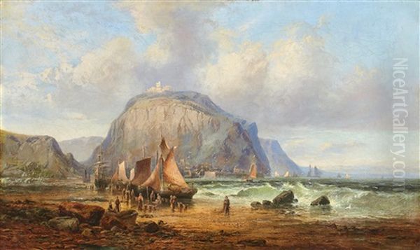 The Coast At St Michel Oil Painting by Edwin Hayes