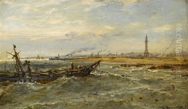 Wreck Off Yarmouth Oil Painting by Edwin Hayes