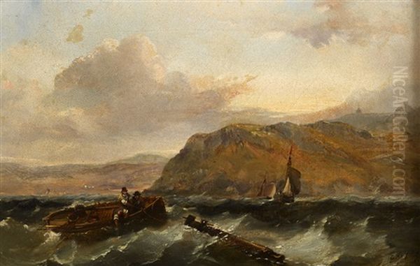 Trawling Off Dalkey Island Oil Painting by Edwin Hayes