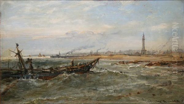 Wreck Off Yarmouth Oil Painting by Edwin Hayes