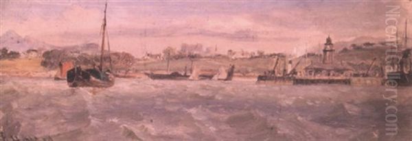 Off Kinsdale Harbour Oil Painting by Edwin Hayes