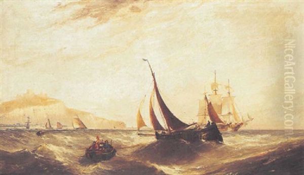 Shipping Off Dover Oil Painting by Edwin Hayes