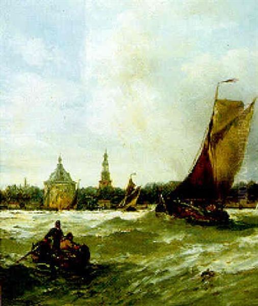 Enkhuyzen, Zuyder Zee Oil Painting by Edwin Hayes