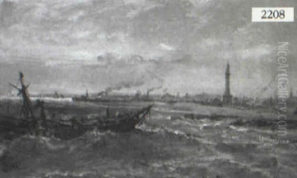 Wreck Off Yarmouth Oil Painting by Edwin Hayes