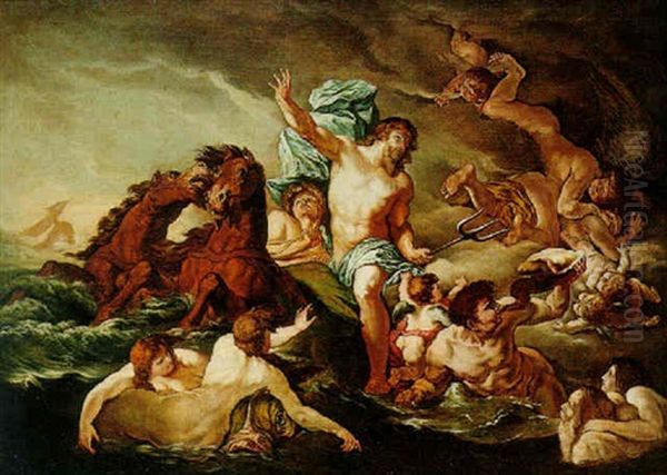 The Triumph Of Neptune Oil Painting by George Hayes