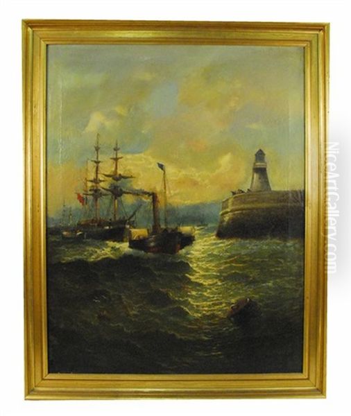 Ramsgate Harbor Oil Painting by John Hayes