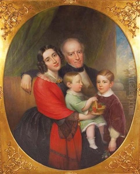 Family Portrait Oil Painting by John Hayes