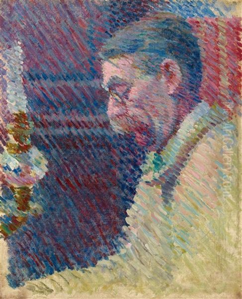 Emile Verhaeren Oil Painting by Louis Hayet