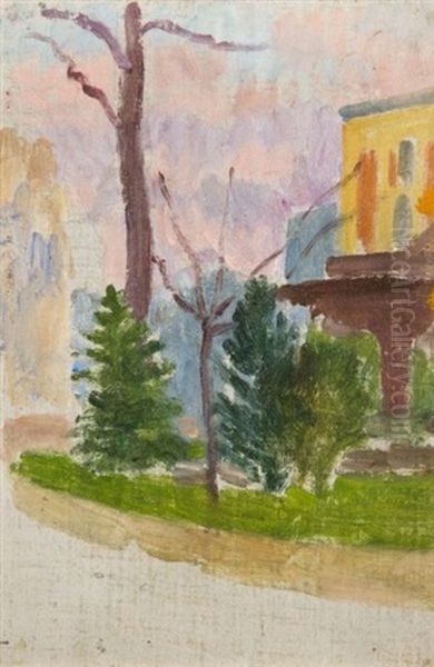 Arbre Et Maisons (chromatic Study) by Louis Hayet