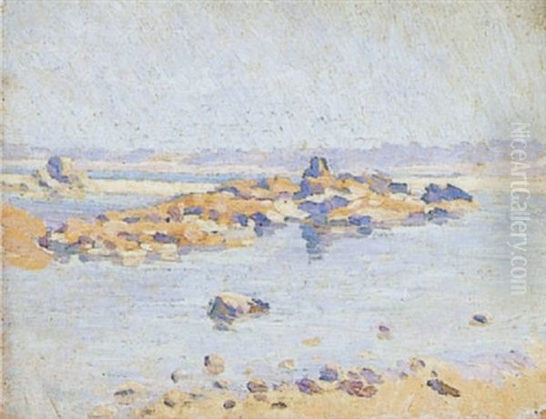 A Maree Basse Oil Painting by Louis Hayet