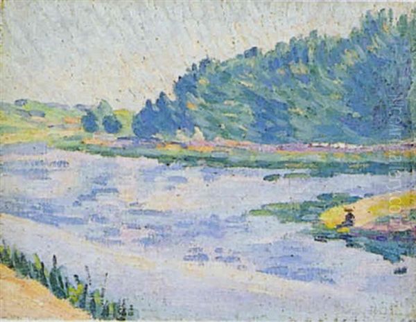 Bords De Riviere Oil Painting by Louis Hayet