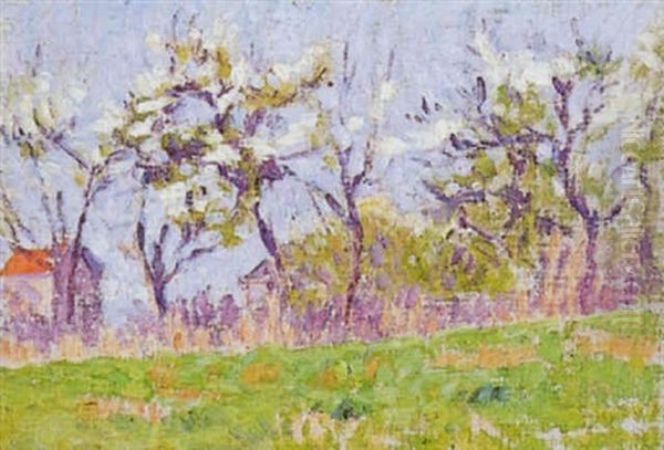 Arbres En Fleurs Oil Painting by Louis Hayet