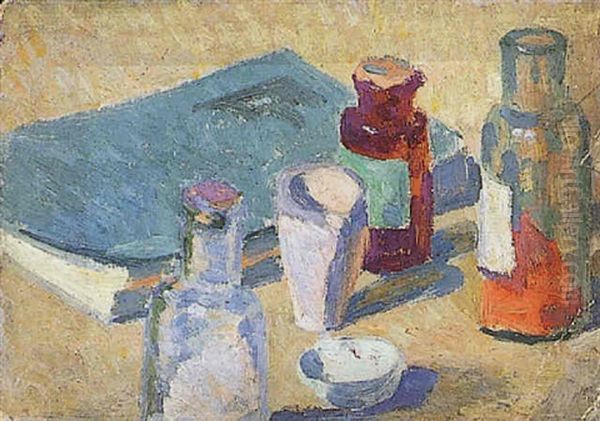 Nature Morte Aux Flacons Oil Painting by Louis Hayet