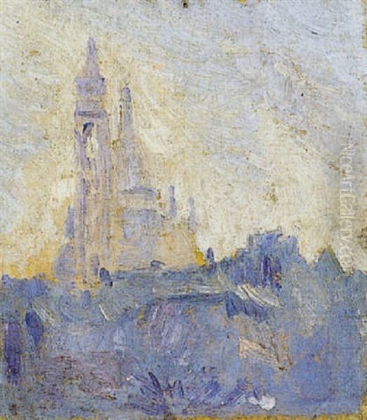 Le Sacre-coeur, Soleil D'hiver Oil Painting by Louis Hayet