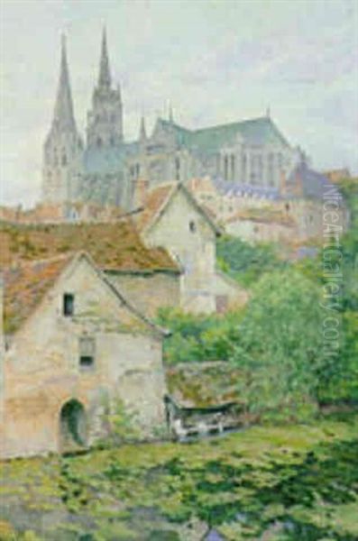 La Cathedrale De Charters Oil Painting by Louis Hayet