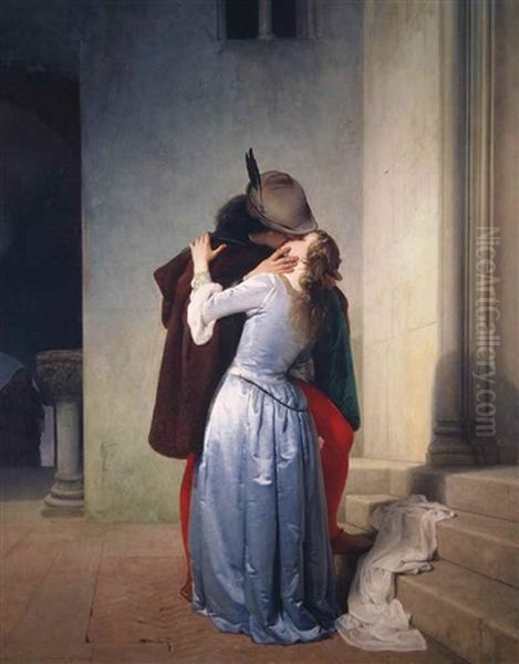 Il Bacio Oil Painting by Francesco Hayez