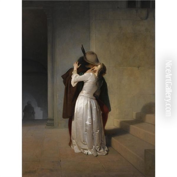 Il Bacio Oil Painting by Francesco Hayez