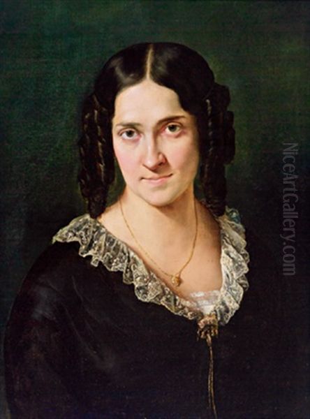 Portrait Der Sangerin Matilde Juva Branca Oil Painting by Francesco Hayez