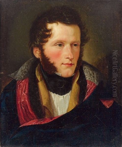 Portrait Eines Jungen Milanesen Oil Painting by Francesco Hayez