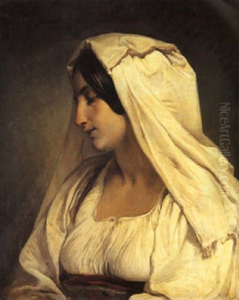 La Ciociara Oil Painting by Francesco Hayez