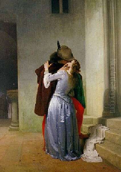 Il Bacio Oil Painting by Francesco Hayez