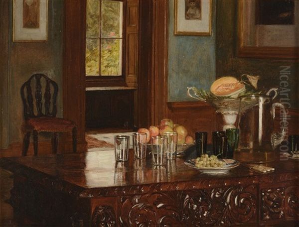 Crumbs From A Rich Man's Table Oil Painting by Edith Hayllar