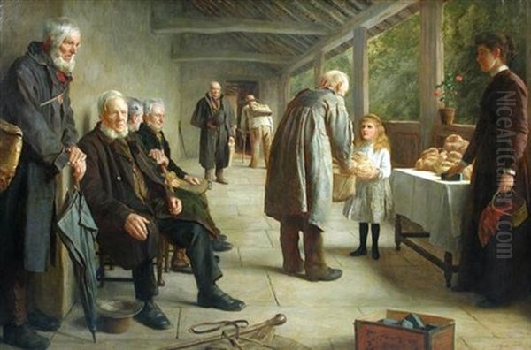 Mabel's Pensioners Oil Painting by James Hayllar