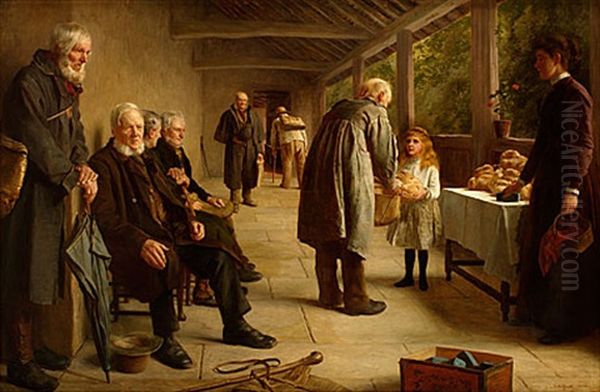 Mabel's Pensioners Oil Painting by James Hayllar