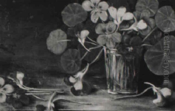 Nasturtiums Oil Painting by James Hayllar