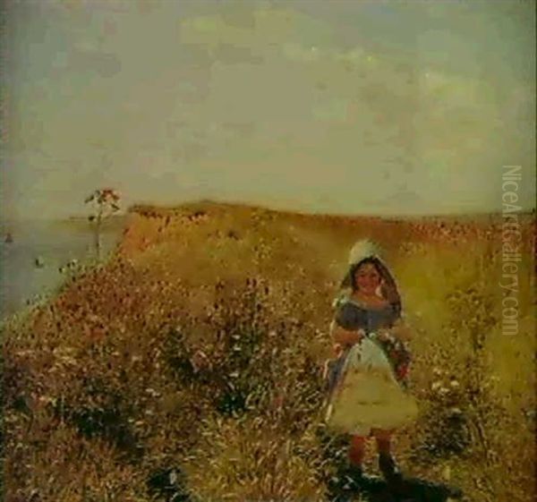 Gathering Wild Flowers Oil Painting by James Hayllar