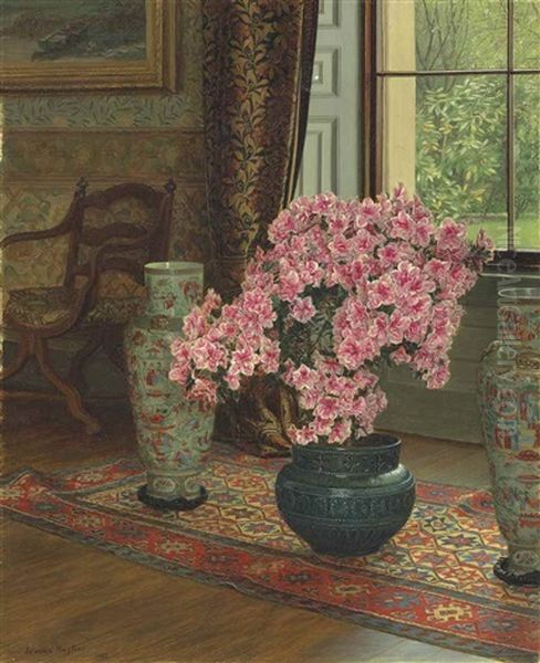 Azaleas Oil Painting by Jessica Hayllar