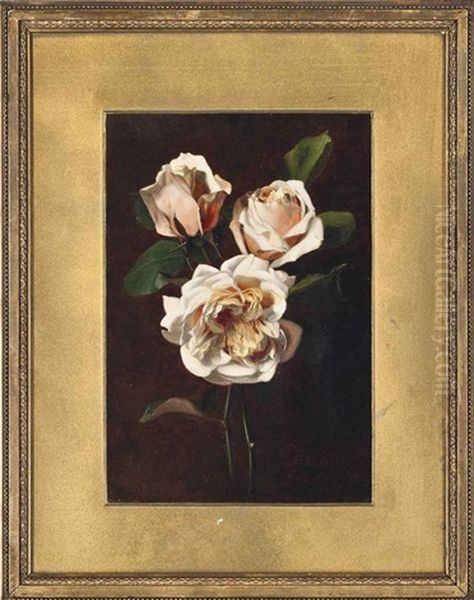 Gloire De Dijon Roses Oil Painting by Jessica Hayllar