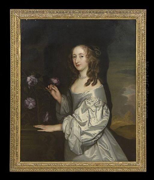 Portrait Of Elizabeth Ashburnham, Nee Poulett Oil Painting by John Hayls