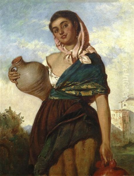 The Spanish Water Carrier Oil Painting by John William Haynes